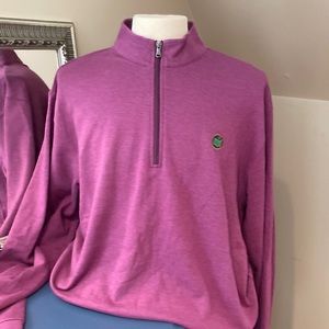 Like New Mens Dark Pink/Mauve zip up pullover with Masters logo